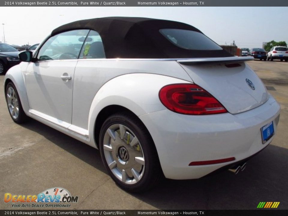 2014 Volkswagen Beetle 2.5L Convertible Pure White / Quartz/Black Photo #4