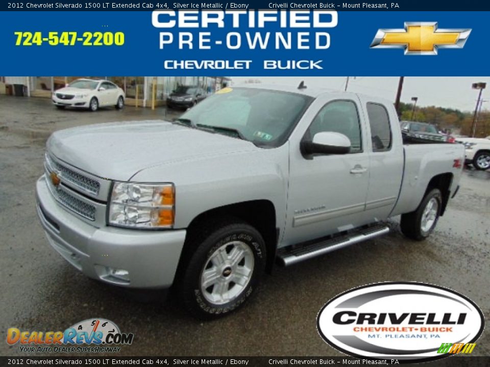 2012 Chevrolet Silverado 1500 LT Extended Cab 4x4 Silver Ice Metallic / Ebony Photo #1