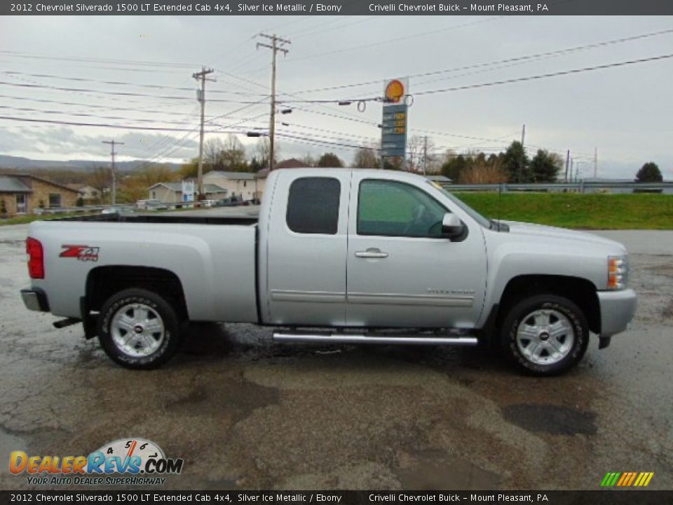 2012 Chevrolet Silverado 1500 LT Extended Cab 4x4 Silver Ice Metallic / Ebony Photo #10
