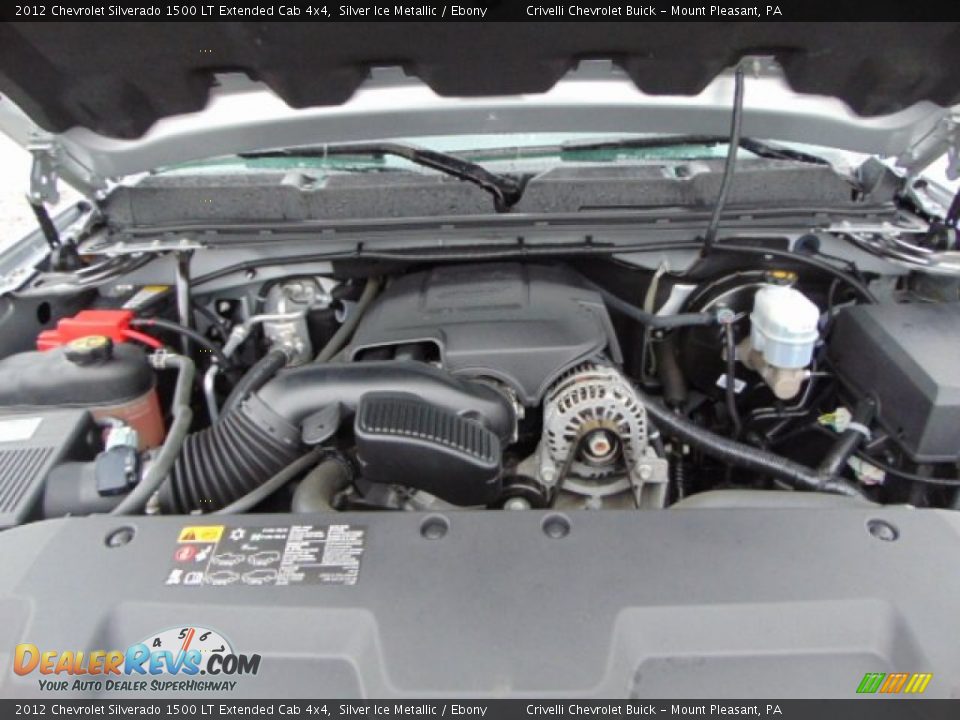 2012 Chevrolet Silverado 1500 LT Extended Cab 4x4 Silver Ice Metallic / Ebony Photo #13
