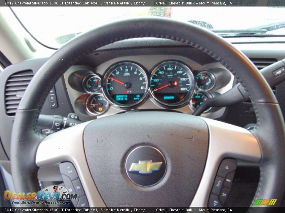 2012 Chevrolet Silverado 1500 LT Extended Cab 4x4 Silver Ice Metallic / Ebony Photo #28
