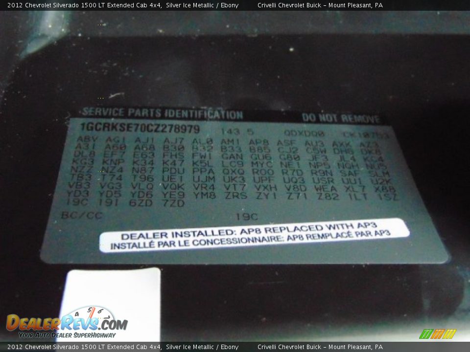 2012 Chevrolet Silverado 1500 LT Extended Cab 4x4 Silver Ice Metallic / Ebony Photo #34
