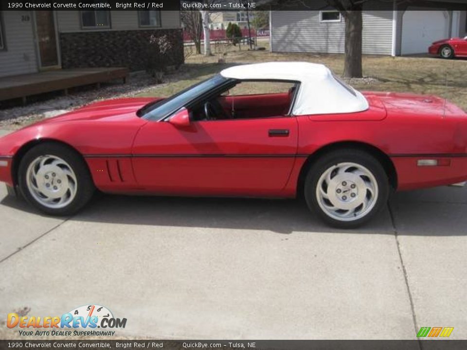 1990 Chevrolet Corvette Convertible Bright Red / Red Photo #1