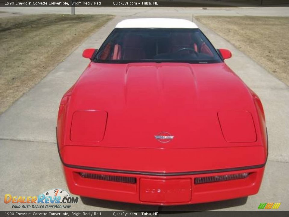 Bright Red 1990 Chevrolet Corvette Convertible Photo #5