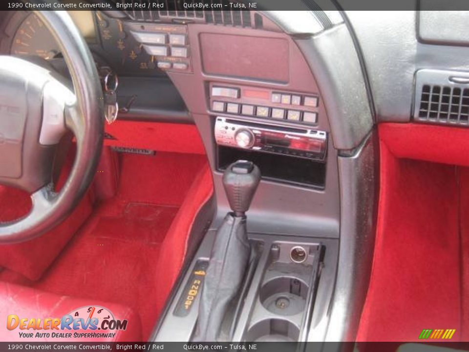 1990 Chevrolet Corvette Convertible Bright Red / Red Photo #6
