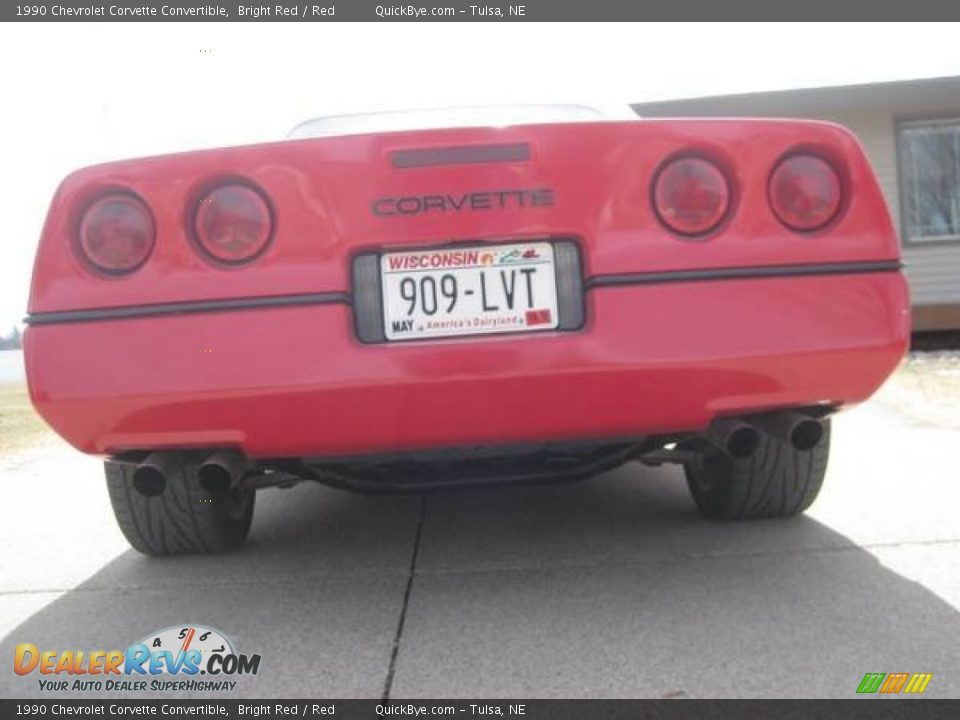 1990 Chevrolet Corvette Convertible Bright Red / Red Photo #12