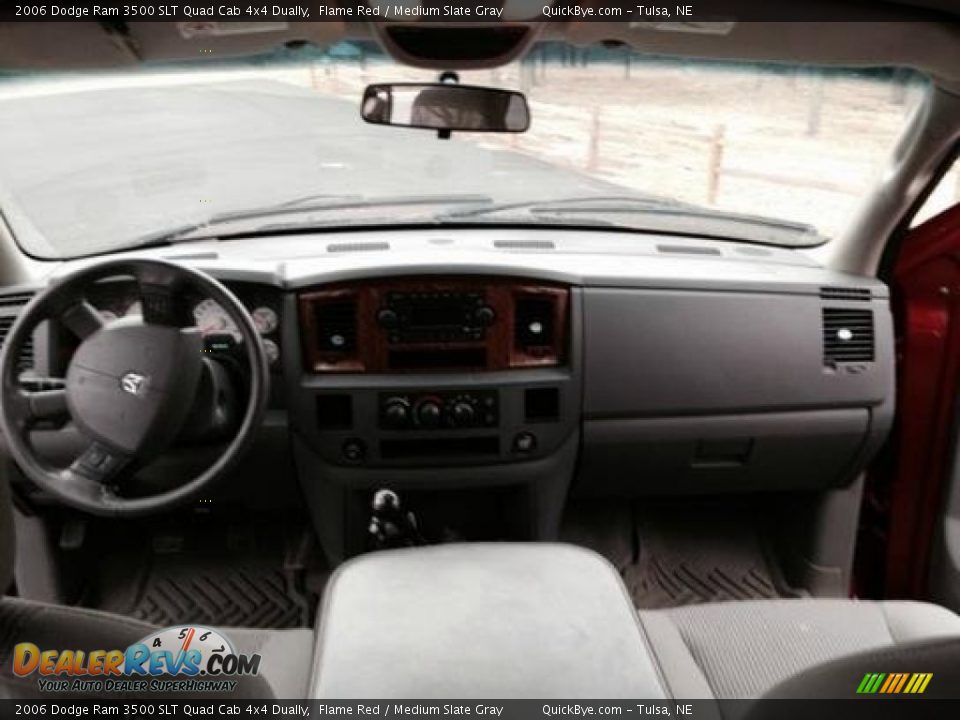 2006 Dodge Ram 3500 SLT Quad Cab 4x4 Dually Flame Red / Medium Slate Gray Photo #6