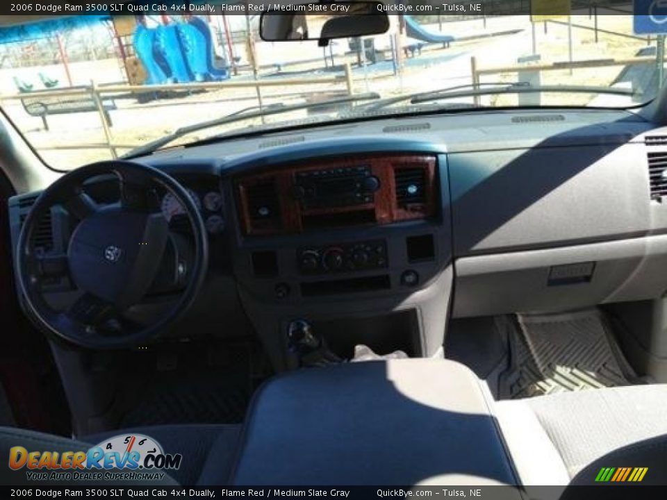 2006 Dodge Ram 3500 SLT Quad Cab 4x4 Dually Flame Red / Medium Slate Gray Photo #7