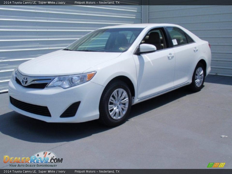 2014 Toyota Camry LE Super White / Ivory Photo #7