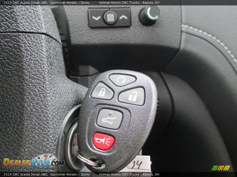 2014 GMC Acadia Denali AWD Quicksilver Metallic / Ebony Photo #16
