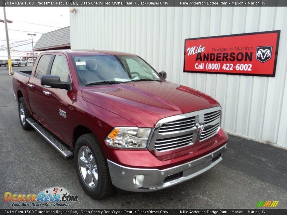 2014 Ram 1500 Tradesman Regular Cab Deep Cherry Red Crystal Pearl / Black/Diesel Gray Photo #1