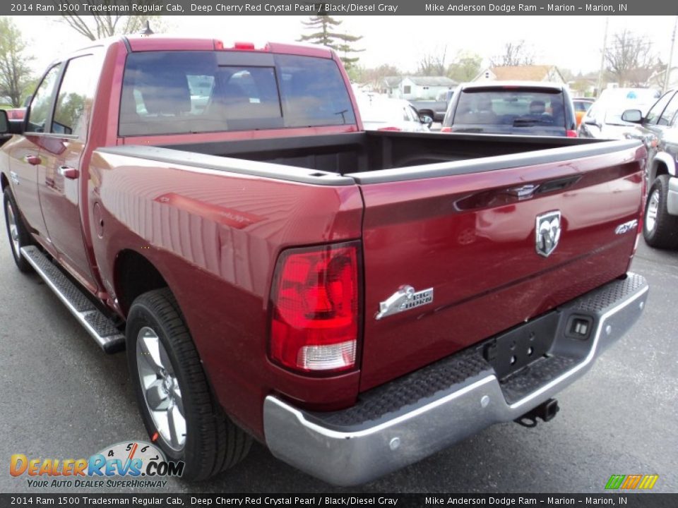 2014 Ram 1500 Tradesman Regular Cab Deep Cherry Red Crystal Pearl / Black/Diesel Gray Photo #3