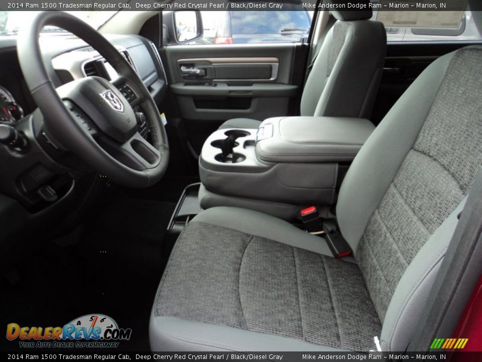 2014 Ram 1500 Tradesman Regular Cab Deep Cherry Red Crystal Pearl / Black/Diesel Gray Photo #5
