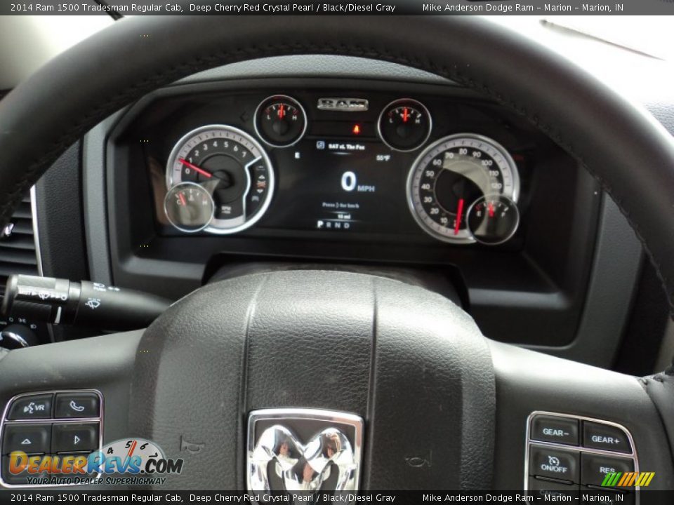 2014 Ram 1500 Tradesman Regular Cab Deep Cherry Red Crystal Pearl / Black/Diesel Gray Photo #7