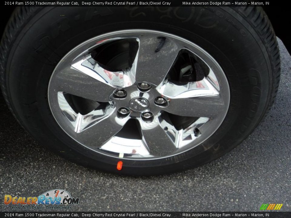 2014 Ram 1500 Tradesman Regular Cab Deep Cherry Red Crystal Pearl / Black/Diesel Gray Photo #10