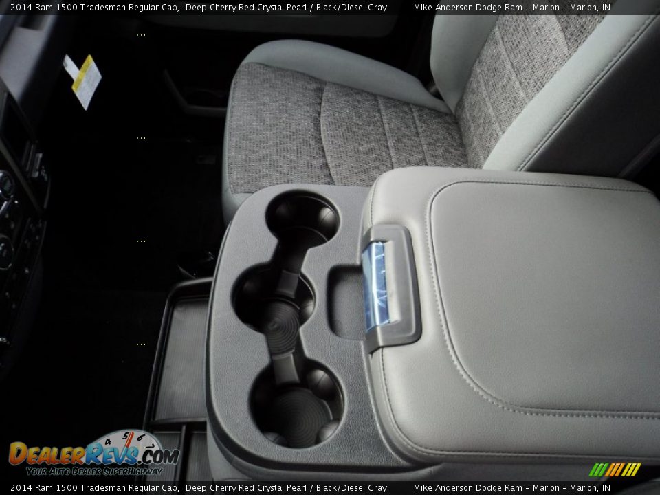 2014 Ram 1500 Tradesman Regular Cab Deep Cherry Red Crystal Pearl / Black/Diesel Gray Photo #14