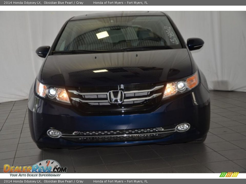 2014 Honda Odyssey LX Obsidian Blue Pearl / Gray Photo #2
