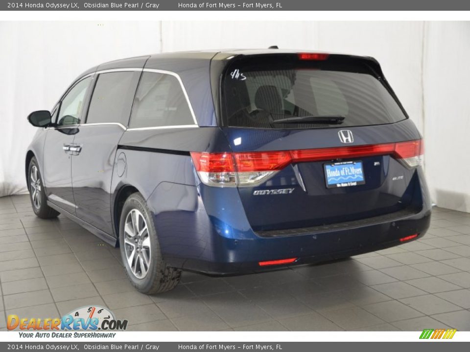 2014 Honda Odyssey LX Obsidian Blue Pearl / Gray Photo #7