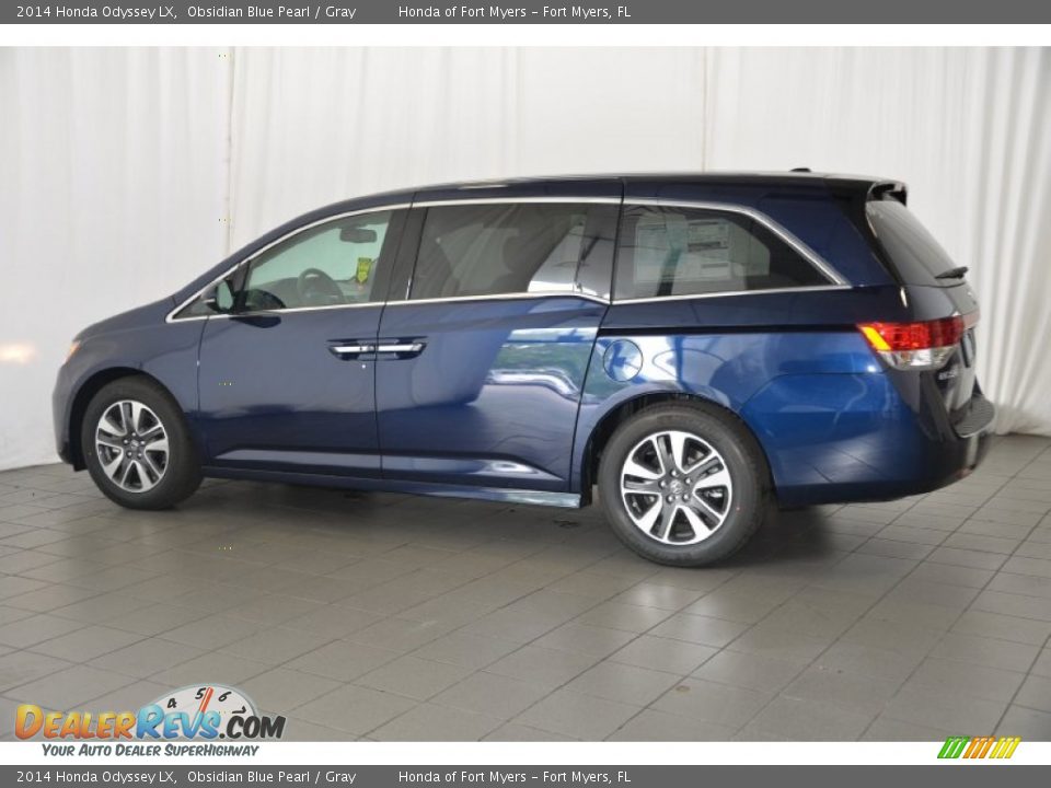 2014 Honda Odyssey LX Obsidian Blue Pearl / Gray Photo #8