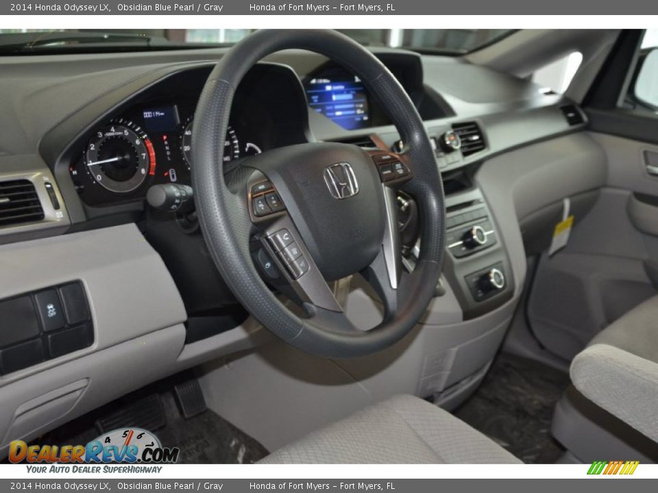 2014 Honda Odyssey LX Obsidian Blue Pearl / Gray Photo #10