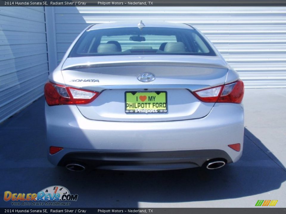2014 Hyundai Sonata SE Radiant Silver / Gray Photo #5