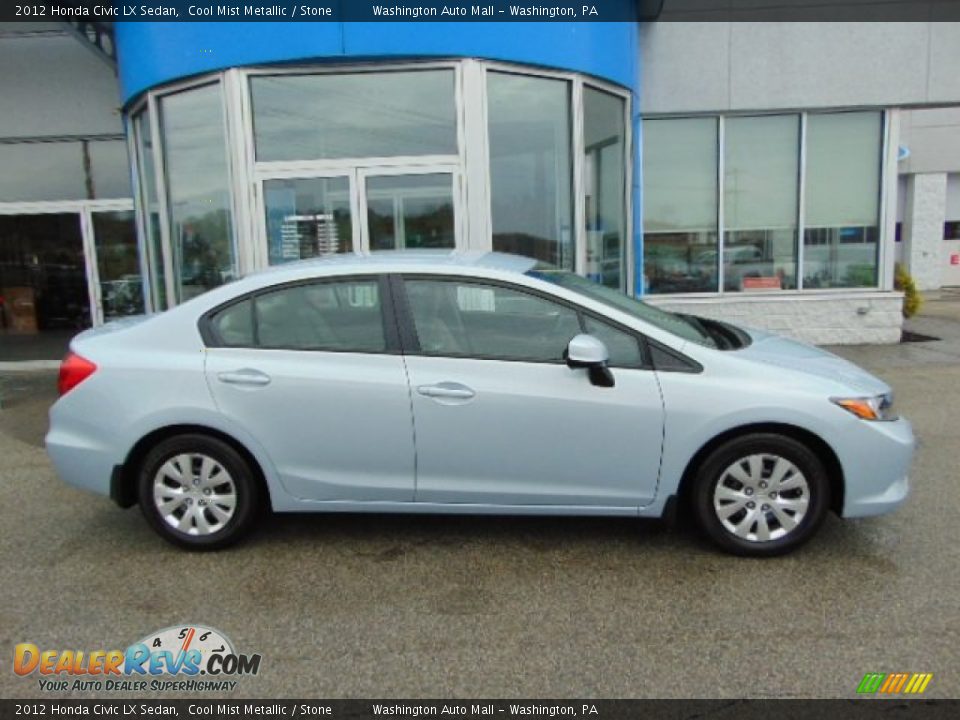 2012 Honda Civic LX Sedan Cool Mist Metallic / Stone Photo #2