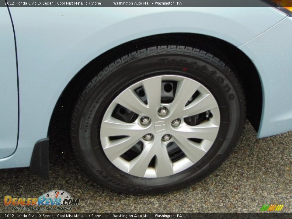 2012 Honda Civic LX Sedan Cool Mist Metallic / Stone Photo #3