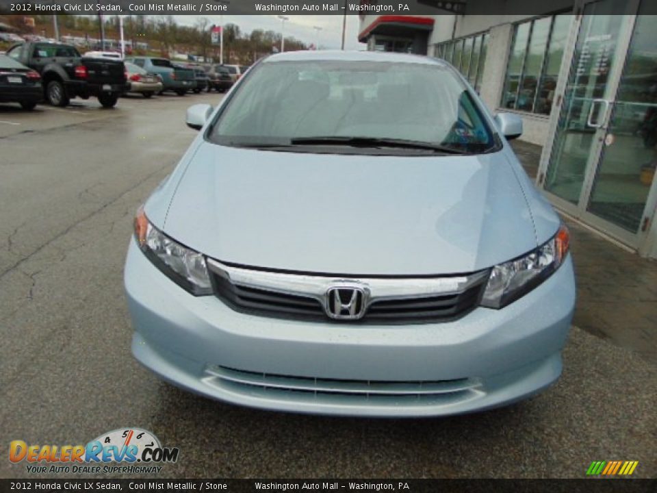 2012 Honda Civic LX Sedan Cool Mist Metallic / Stone Photo #4