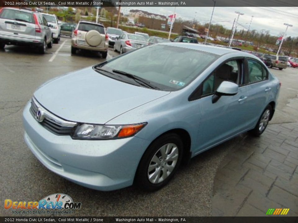 2012 Honda Civic LX Sedan Cool Mist Metallic / Stone Photo #5