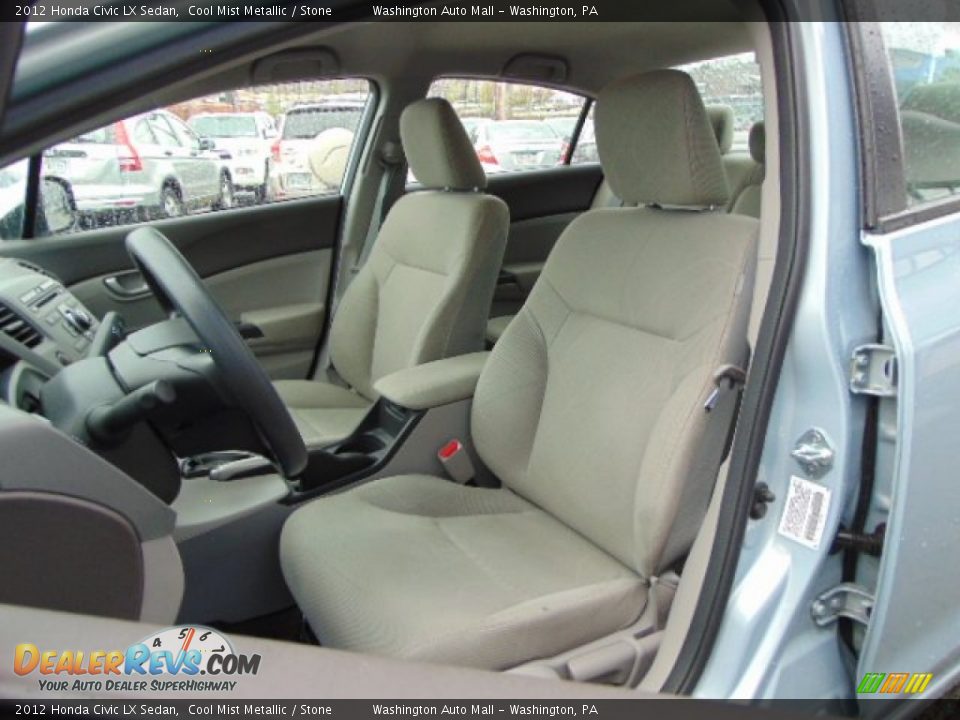 2012 Honda Civic LX Sedan Cool Mist Metallic / Stone Photo #11
