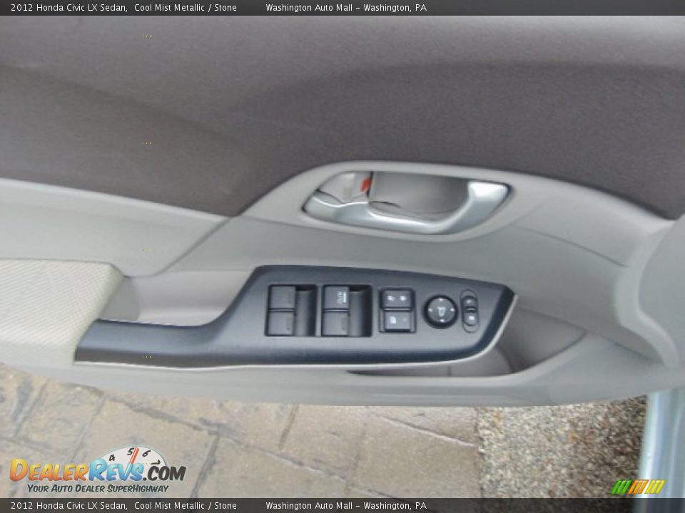2012 Honda Civic LX Sedan Cool Mist Metallic / Stone Photo #12