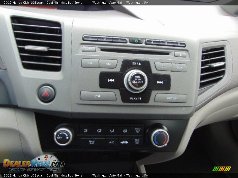 2012 Honda Civic LX Sedan Cool Mist Metallic / Stone Photo #14