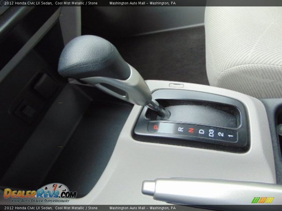 2012 Honda Civic LX Sedan Cool Mist Metallic / Stone Photo #15