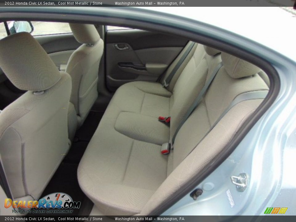 2012 Honda Civic LX Sedan Cool Mist Metallic / Stone Photo #17