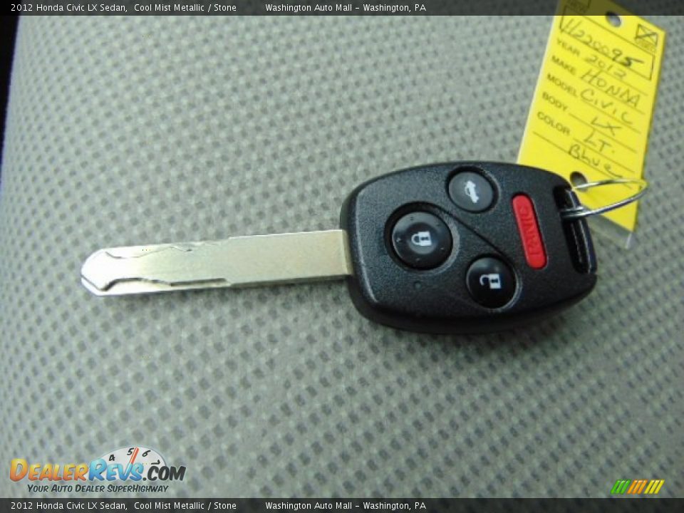 2012 Honda Civic LX Sedan Cool Mist Metallic / Stone Photo #18