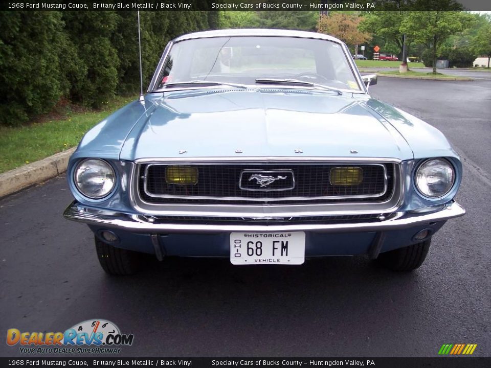 1968 Ford Mustang Coupe Brittany Blue Metallic / Black Vinyl Photo #16