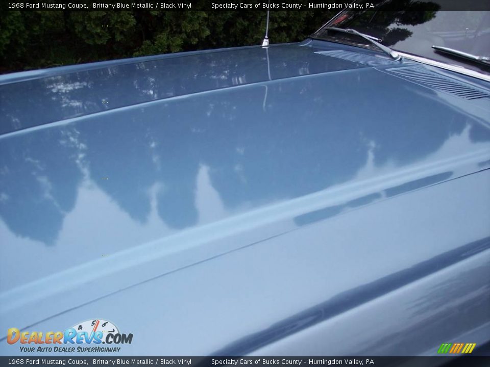 1968 Ford Mustang Coupe Brittany Blue Metallic / Black Vinyl Photo #17