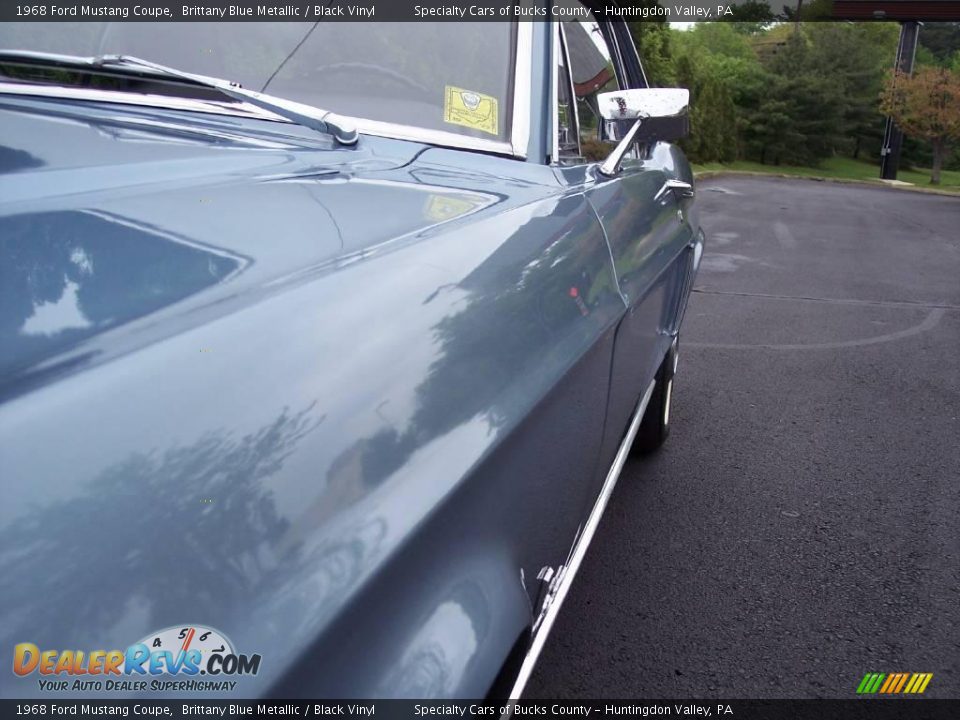 1968 Ford Mustang Coupe Brittany Blue Metallic / Black Vinyl Photo #18