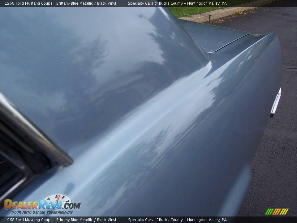 1968 Ford Mustang Coupe Brittany Blue Metallic / Black Vinyl Photo #19