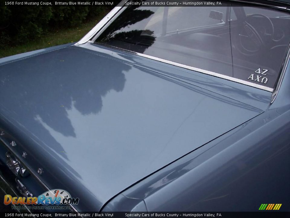 1968 Ford Mustang Coupe Brittany Blue Metallic / Black Vinyl Photo #26