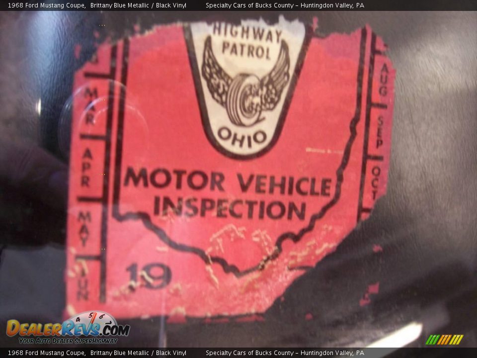 1968 Ford Mustang Coupe Brittany Blue Metallic / Black Vinyl Photo #29