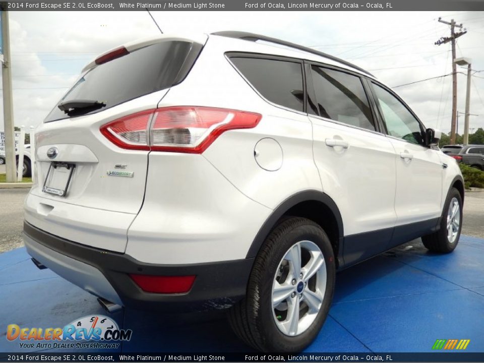 2014 Ford Escape SE 2.0L EcoBoost White Platinum / Medium Light Stone Photo #3