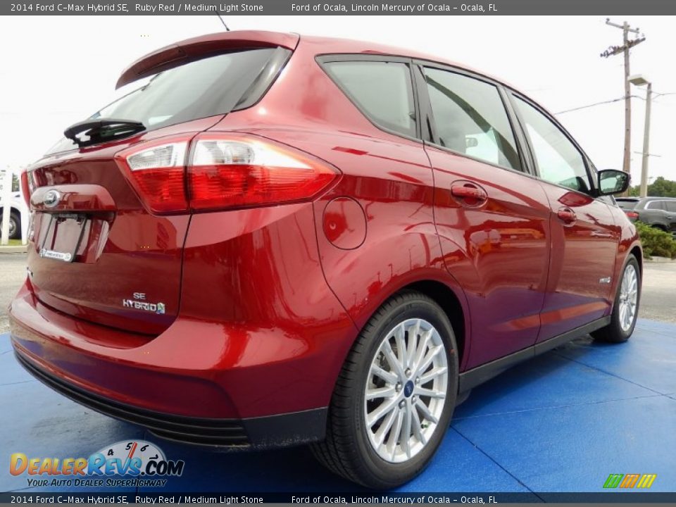 2014 Ford C-Max Hybrid SE Ruby Red / Medium Light Stone Photo #3