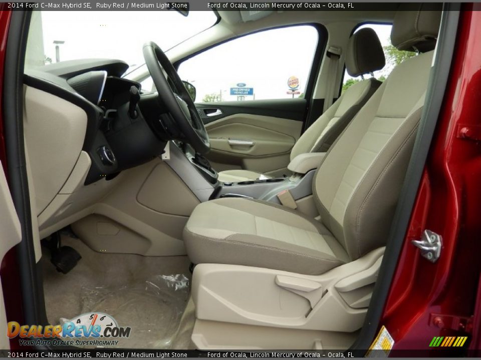 2014 Ford C-Max Hybrid SE Ruby Red / Medium Light Stone Photo #7
