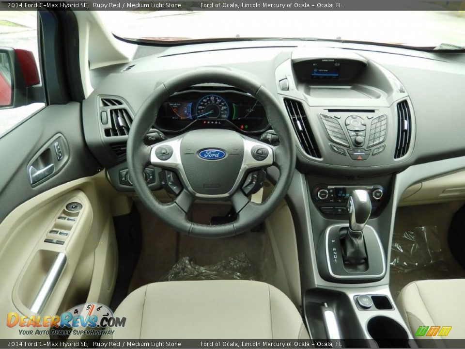 2014 Ford C-Max Hybrid SE Ruby Red / Medium Light Stone Photo #9