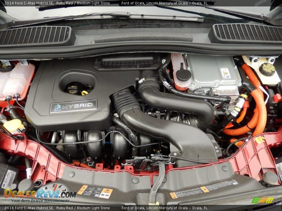 2014 Ford C-Max Hybrid SE Ruby Red / Medium Light Stone Photo #12