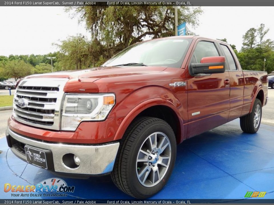 2014 Ford F150 Lariat SuperCab Sunset / Pale Adobe Photo #1