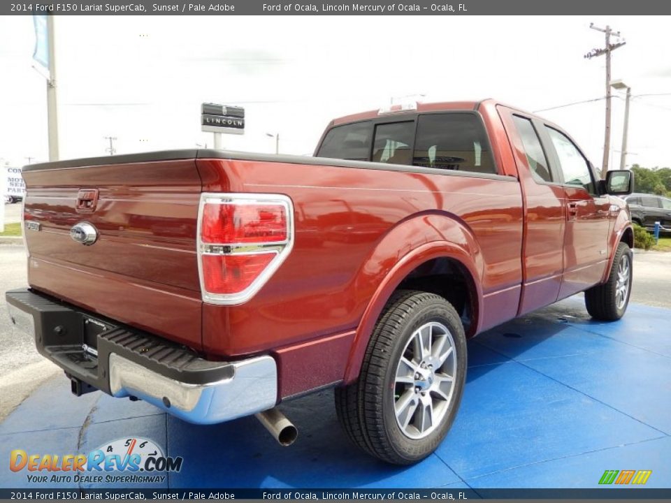 2014 Ford F150 Lariat SuperCab Sunset / Pale Adobe Photo #3