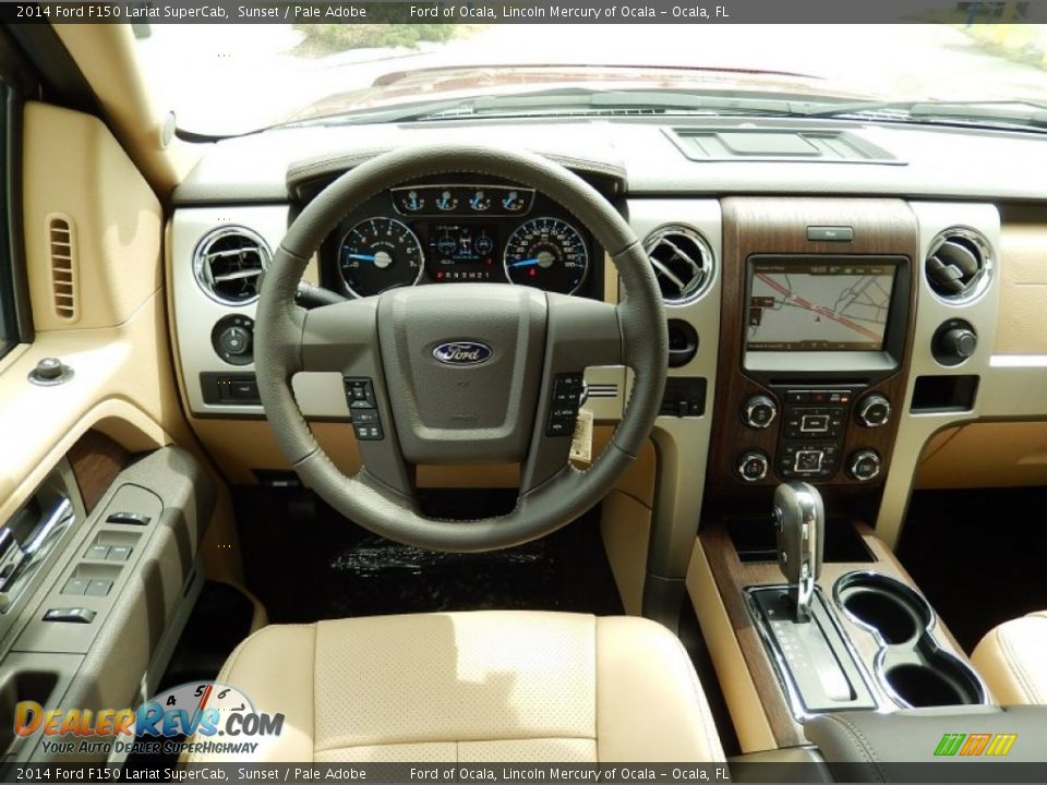 Dashboard of 2014 Ford F150 Lariat SuperCab Photo #9