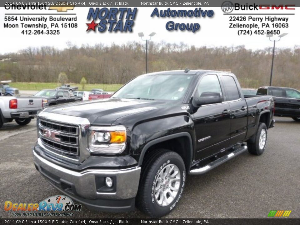 2014 GMC Sierra 1500 SLE Double Cab 4x4 Onyx Black / Jet Black Photo #1